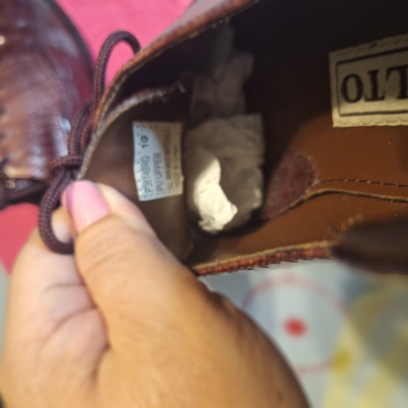 Miralto Elegant Brown Faux Alligator Men's Oxfords Shoes.Size 10 - Picture 9 of 10